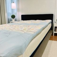 TOPPER LÓT NỆM MODAL HOA XANH