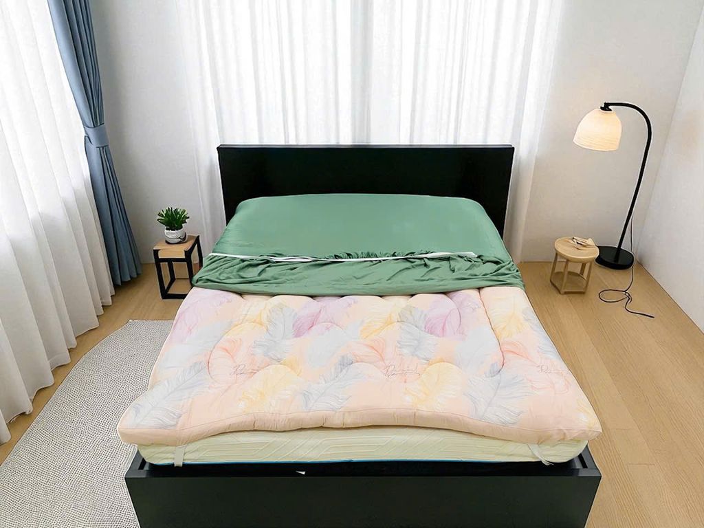 TOPPER LÓT NỆM MODAL LÁ HỒNG