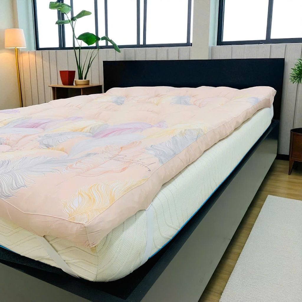 TOPPER LÓT NỆM MODAL LÁ HỒNG
