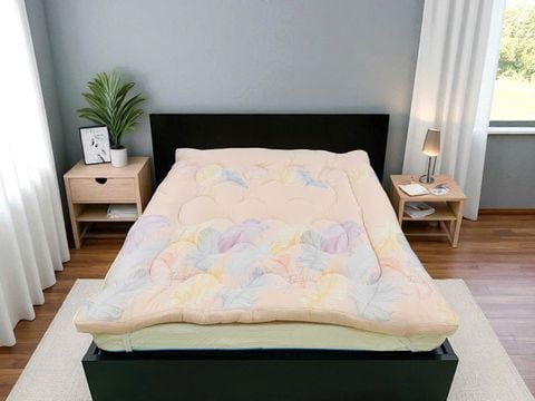 TOPPER LÓT NỆM MODAL LÁ HỒNG