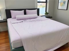 Ga giường vải LỤA LẠNH - MÀU TRƠN