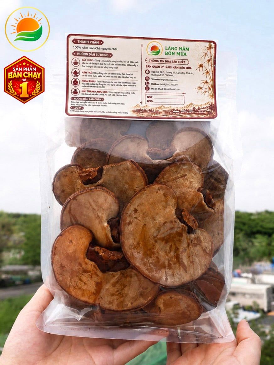 Nấm Linh Chi Đỏ Nguyên Tai Loại Đặc Biệt, Tai To, Dày, Chất Lượng Cao