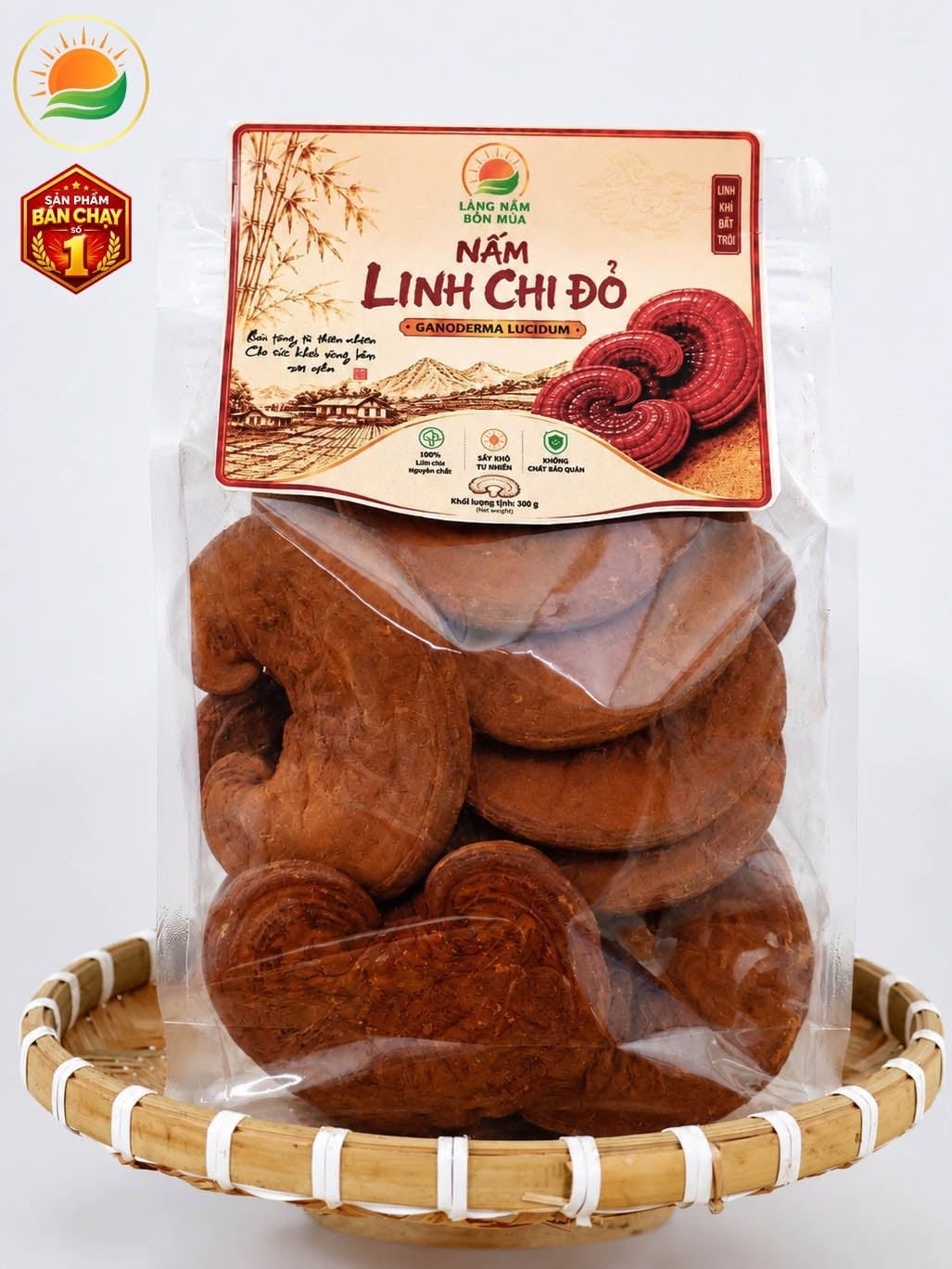 Nấm Linh Chi Đỏ Nguyên Tai Loại Đặc Biệt, Tai To, Dày, Chất Lượng Cao