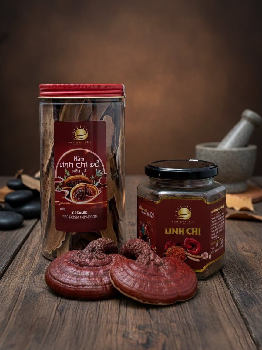 Nấm Linh Chi Đỏ - 100% Nấm Thiên Nhiên, Nguyên Chất, Dược Tính Tối Ưu