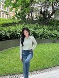  Áo sơ mi kẻ xanh hiệu hãng 0609199 G2T2 