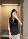  Áo lụa đen, cổ đổ 0908099 G9T1T 