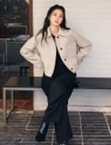  Áo dạ khâu tay trơn màu có cổ 1167022 G11T4 dk 13/3/26 
