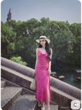  Đầm lụa URBAN OUTFITTER dáng dài 