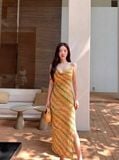  Đầm lụa URBAN OUTFITTER dáng dài 