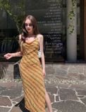  Đầm lụa URBAN OUTFITTER dáng dài 