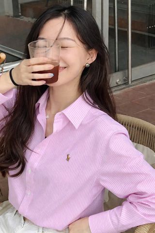  Sơ mi Ralph Polo kẻ hồng 