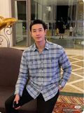  Áo sơ mi nam kẻ sọc 0528184 G11T3T 