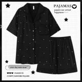  Bộ mặc nhà đen chấm bi hàng order 