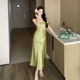  Đầm lụa 2 dây dáng dài 16190012 G11T2P 