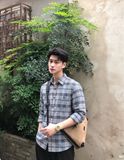  Áo sơ mi nam kẻ sọc 0528184 G11T3T 