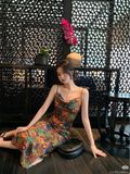  Đầm lụa URBAN OUTFITTER dáng dài 