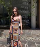  Đầm lụa URBAN OUTFITTER dáng dài 