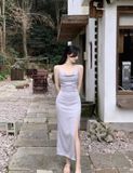  Đầm lụa URBAN OUTFITTER dáng dài 