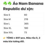  Áo nam BANNANA ngắn tay 0703145 G9T3P 