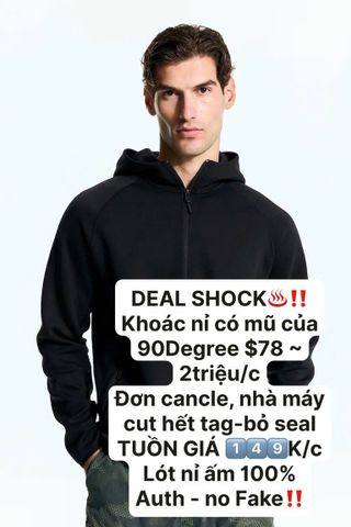  Áo nỉ nam 90DEGREE 09145 SẴN 