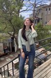  Áo sơ mi kẻ xanh hiệu hãng 0609199 G2T2 
