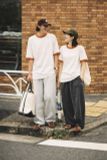  Áo UNIQLO trắng tay cổ viền G1T1 