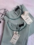  Áo ZARA tiffany blue knit 0830188 đang chờ về 