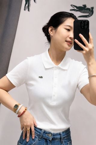  Áo POLO LACOSTE 2 màu trắng đen 250511 ORDER 