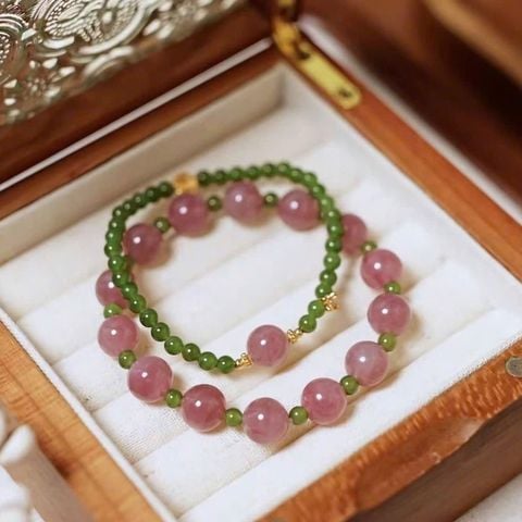  Set vòng tay thạch anh fullbox 0814099 order 