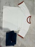  Áo UNIQLO trắng tay cổ viền G1T1 