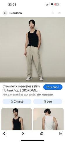  Áo ba lỗ GIORDANO + DULUTH 2 màu G9T2P 