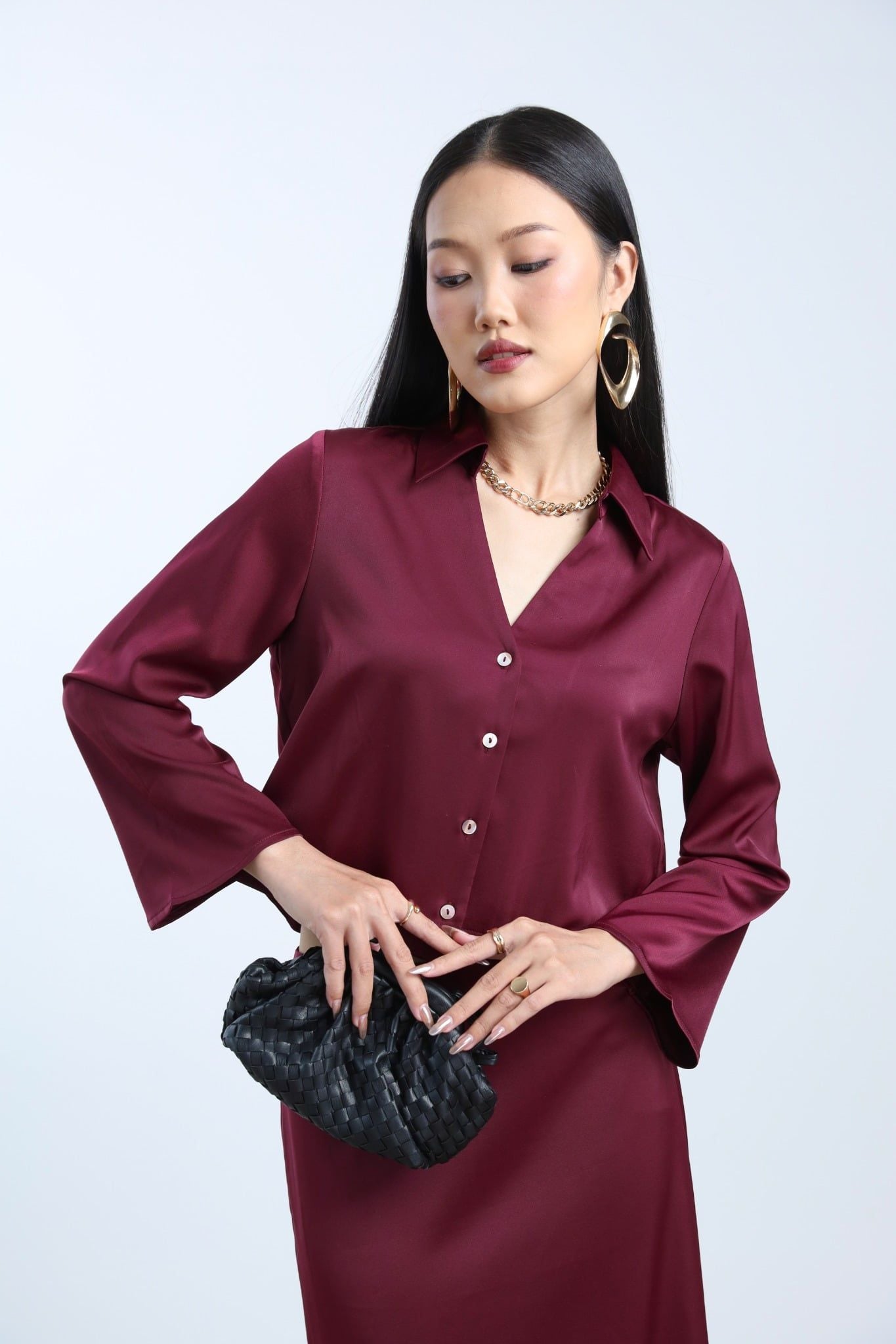 Áo sơ mi croptop kiểu DT 10612181