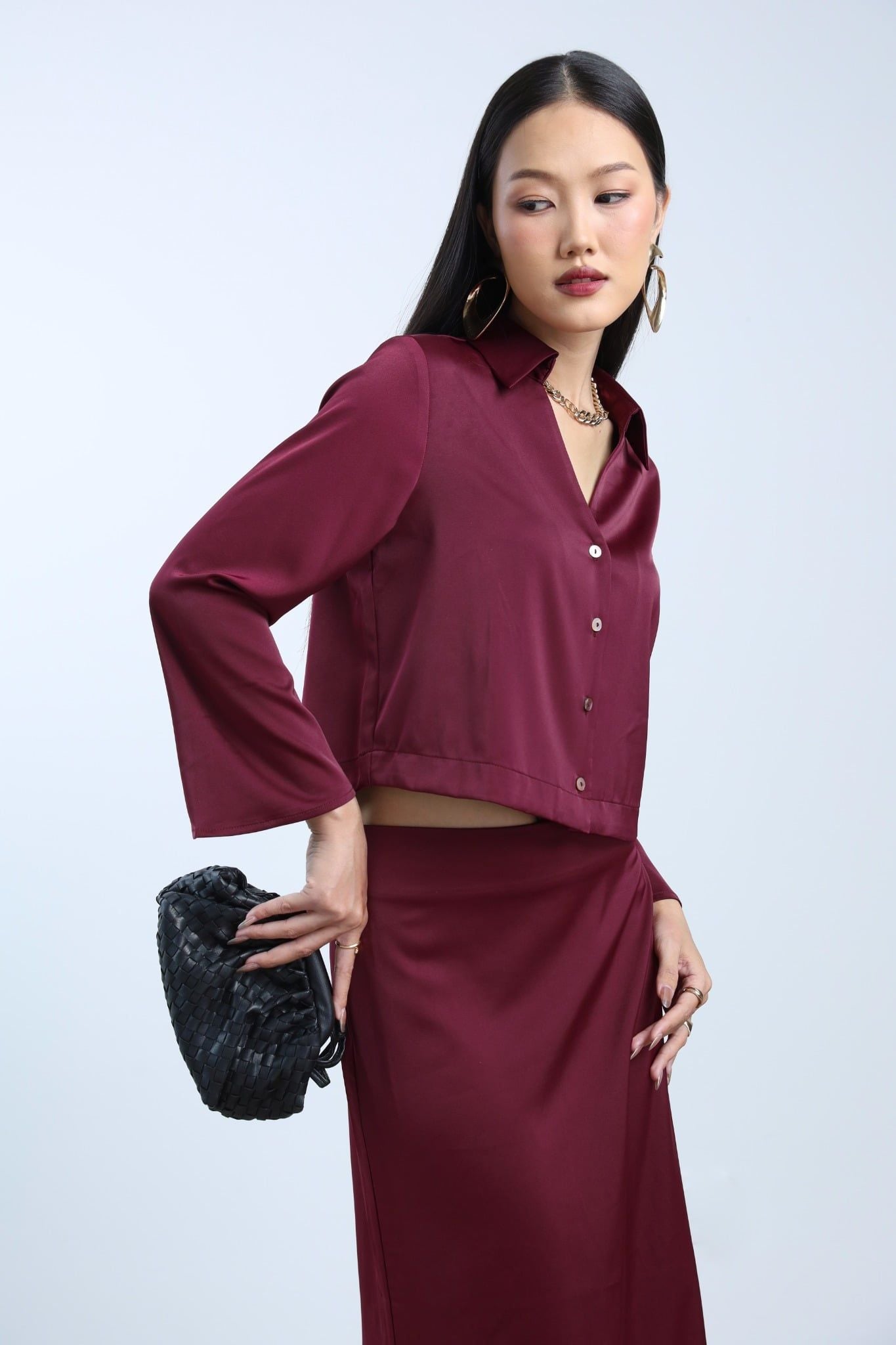 Áo sơ mi croptop kiểu DT 10612181