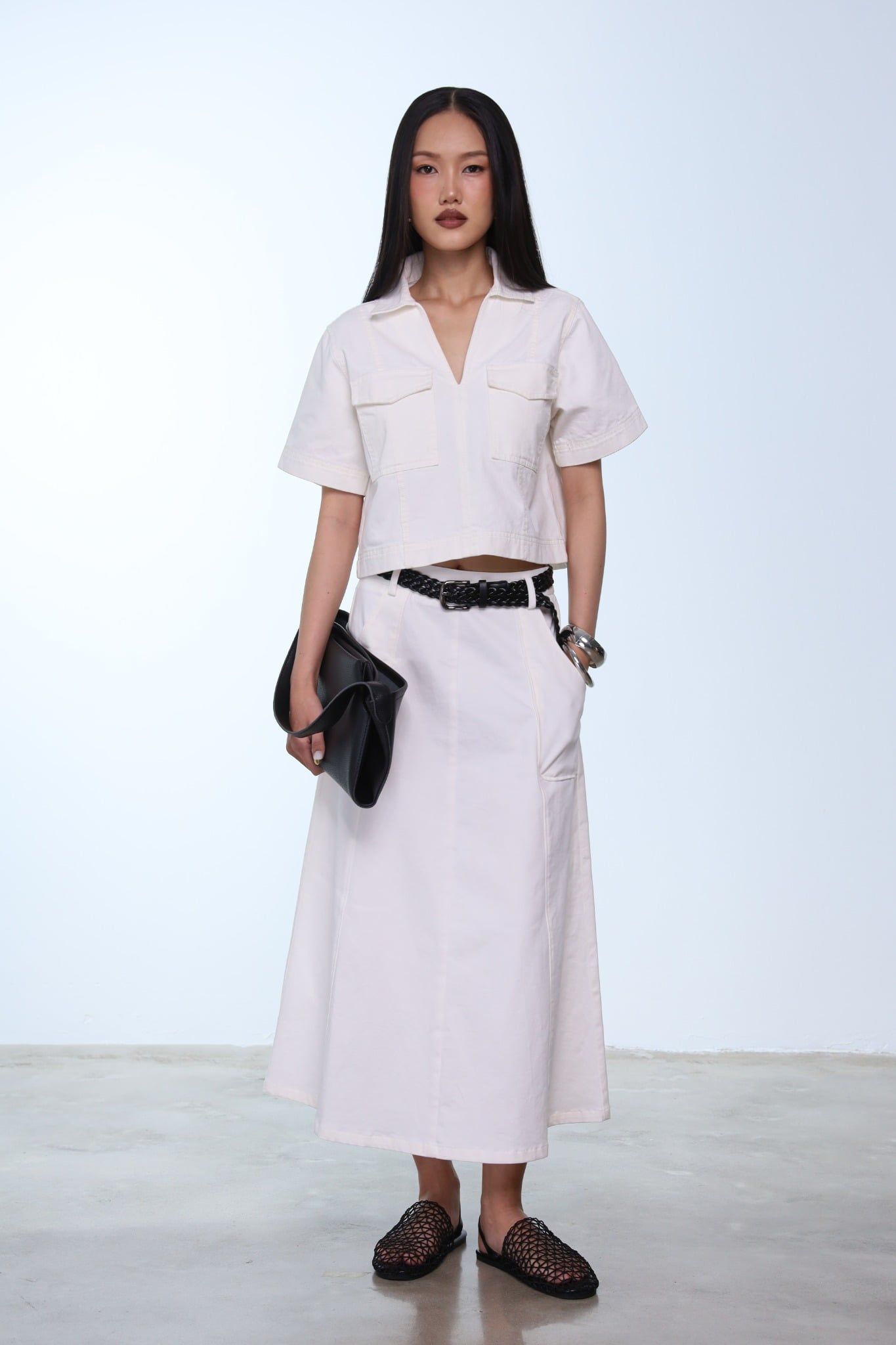 Áo Sơ Mi Kaki Croptop 10611853