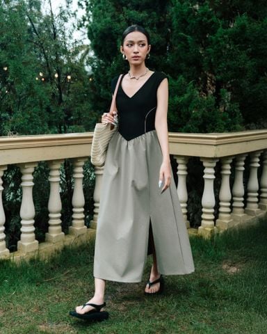 Đầm Thun Kiểu Phối Dù 11011933