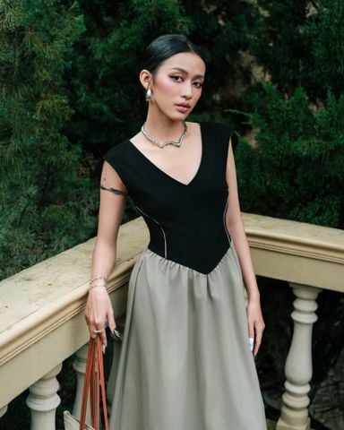 Đầm Thun Kiểu Phối Dù 11011933