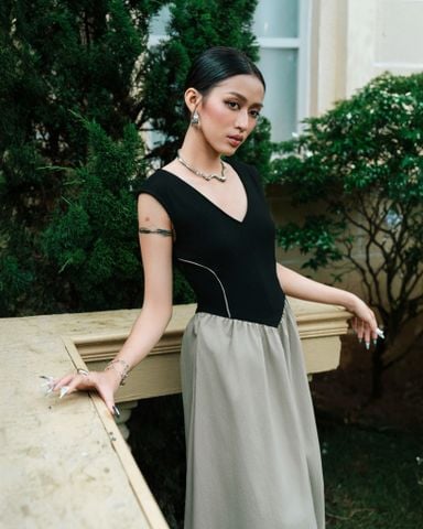 Đầm Thun Kiểu Phối Dù 11011933