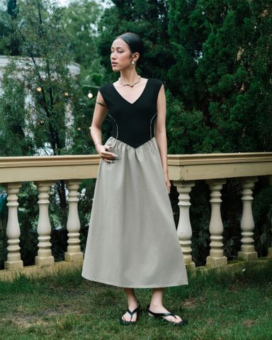 Đầm Thun Kiểu Phối Dù 11011933
