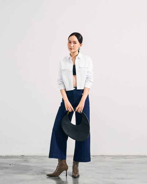 quần jeans túi hộp ống suông