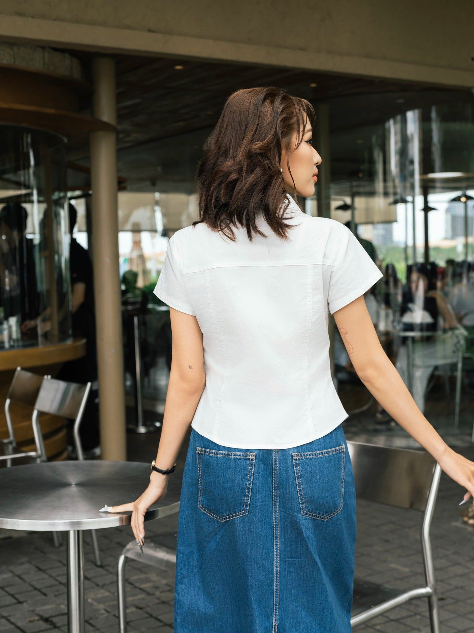 Chân váy jean dài 17011952