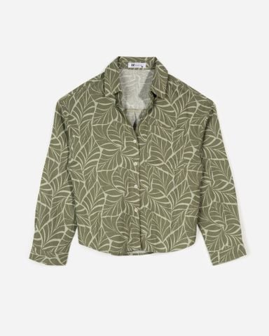 Sơ Mi Form Rộng Linen Họa Tiết 10611915