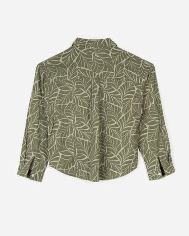 Sơ Mi Form Rộng Linen Họa Tiết 10611915