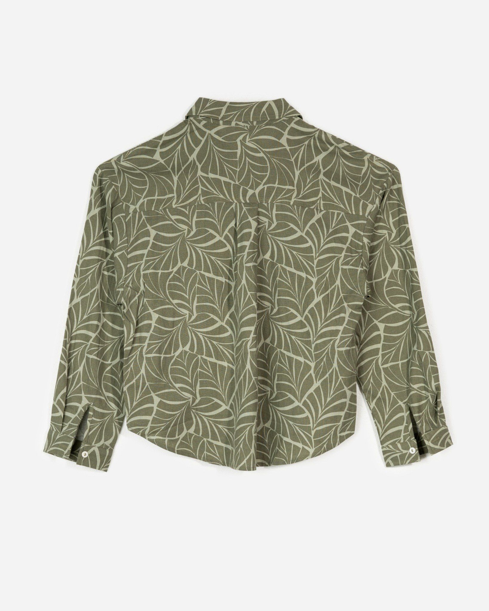 Sơ Mi Form Rộng Linen Họa Tiết 10611915