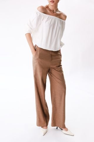 Quần ống suông chất Linen 19012302