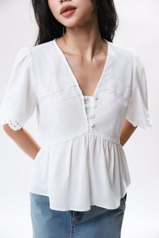 Áo Sơ Mi Kiểu Cổ V NT 10612436