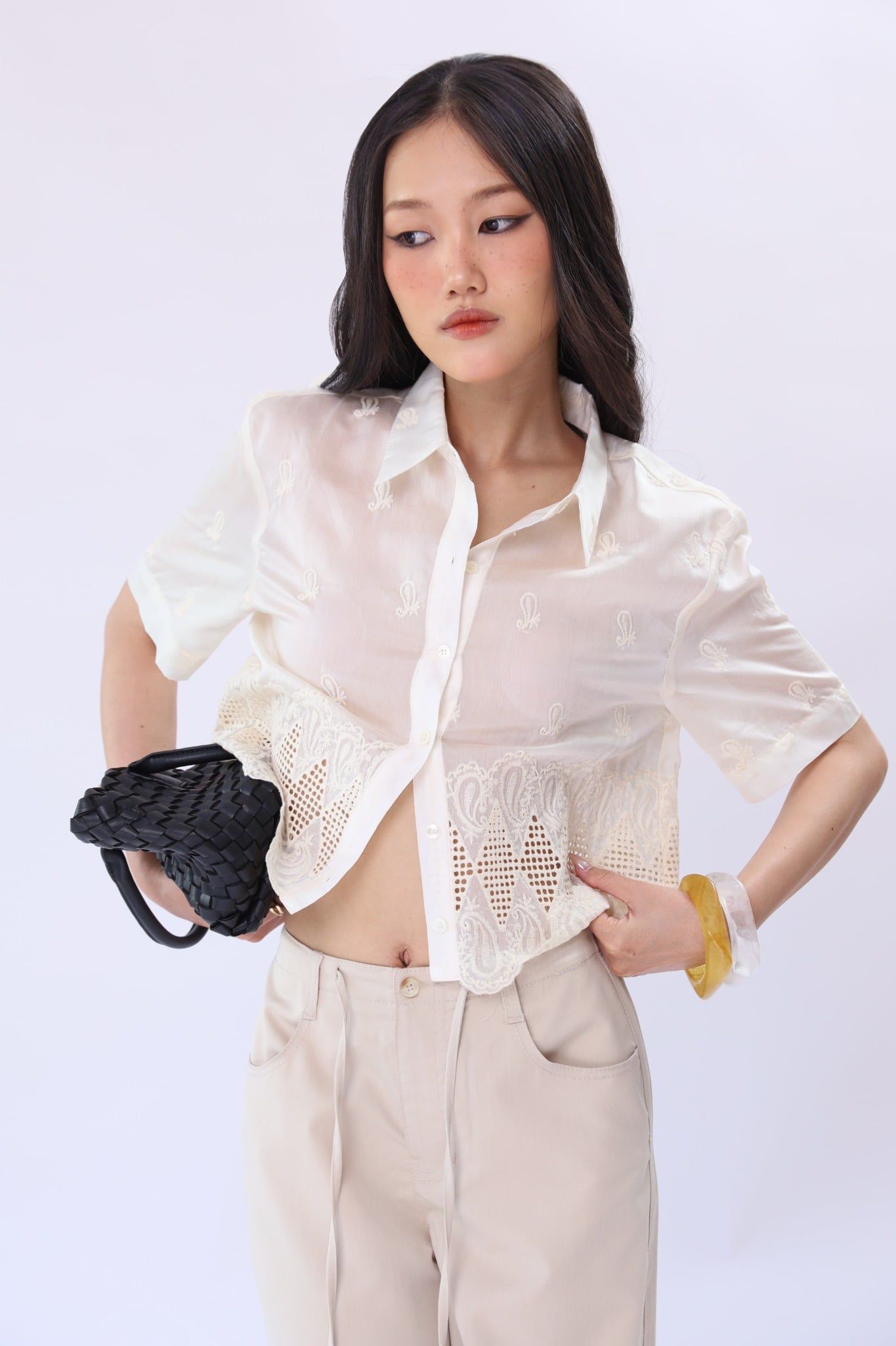 Áo Sơ Mi Kiểu Linen Thêu NT 10612259