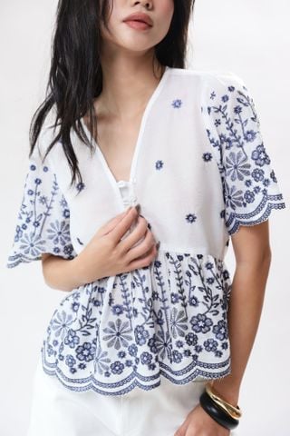 Áo Sơ Mi Kiểu Cổ V NT 10612436