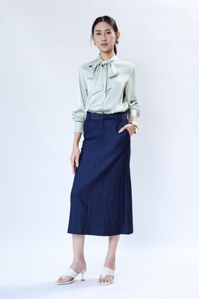 Áo sơ mi lụa dài tay 10609443