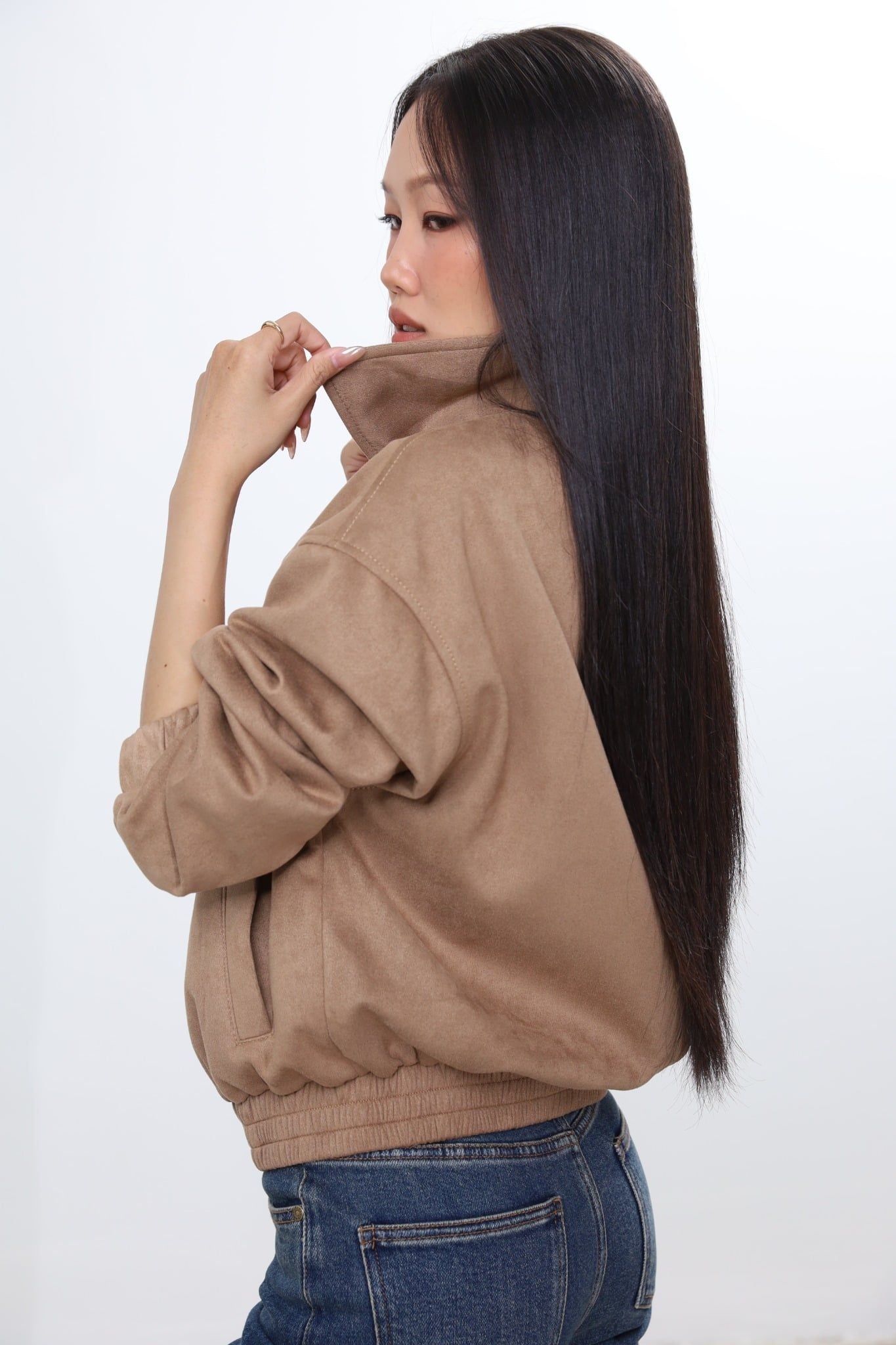 Áo khoác Bomber da lộn J-P Fashion 10712252