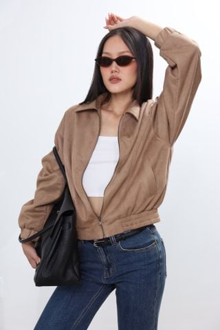 Áo khoác Bomber da lộn J-P Fashion 10712252